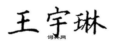 丁谦王宇琳楷书个性签名怎么写