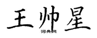 丁谦王帅星楷书个性签名怎么写