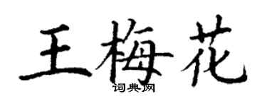 丁谦王梅花楷书个性签名怎么写