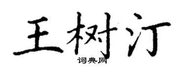 丁谦王树汀楷书个性签名怎么写