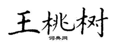 丁谦王桃树楷书个性签名怎么写