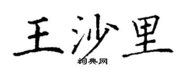 丁谦王沙里楷书个性签名怎么写