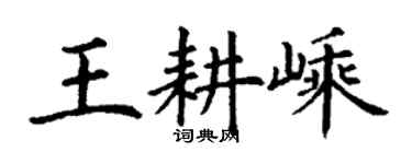 丁谦王耕嵊楷书个性签名怎么写