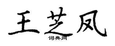 丁谦王芝凤楷书个性签名怎么写