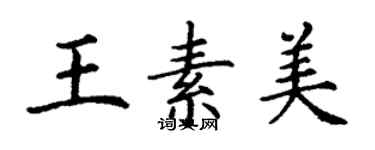 丁谦王素美楷书个性签名怎么写