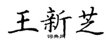 丁谦王新芝楷书个性签名怎么写