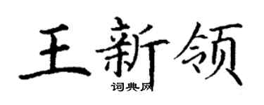 丁谦王新领楷书个性签名怎么写