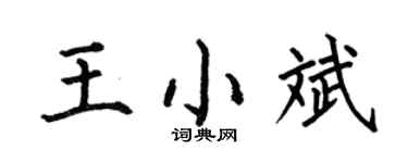 何伯昌王小斌楷书个性签名怎么写