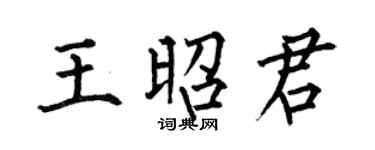 何伯昌王昭君楷书个性签名怎么写