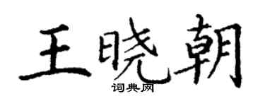 丁谦王晓朝楷书个性签名怎么写