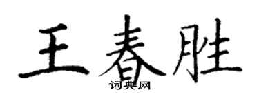 丁谦王春胜楷书个性签名怎么写