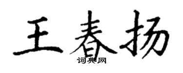 丁谦王春扬楷书个性签名怎么写