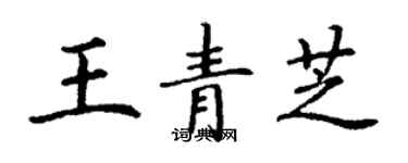 丁谦王青芝楷书个性签名怎么写