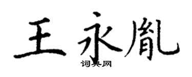 丁谦王永胤楷书个性签名怎么写