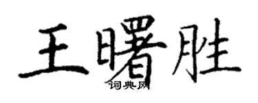 丁谦王曙胜楷书个性签名怎么写