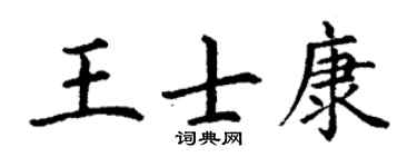 丁谦王士康楷书个性签名怎么写