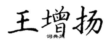 丁谦王增扬楷书个性签名怎么写