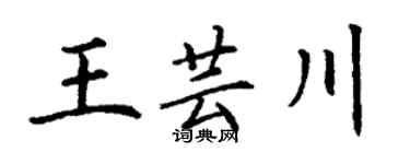 丁谦王芸川楷书个性签名怎么写