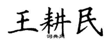 丁谦王耕民楷书个性签名怎么写