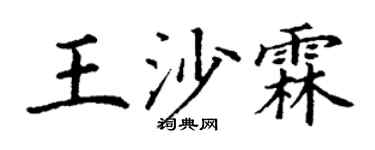 丁谦王沙霖楷书个性签名怎么写