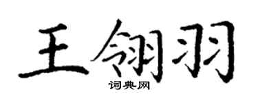 丁谦王翎羽楷书个性签名怎么写