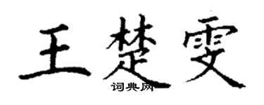 丁谦王楚雯楷书个性签名怎么写