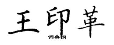 丁谦王印革楷书个性签名怎么写