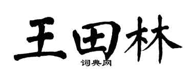 翁闿运王田林楷书个性签名怎么写