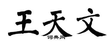 翁闿运王天文楷书个性签名怎么写