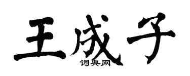 翁闿运王成子楷书个性签名怎么写