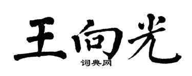翁闿运王向光楷书个性签名怎么写