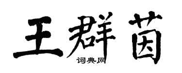 翁闿运王群茵楷书个性签名怎么写