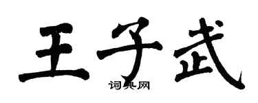 翁闿运王子武楷书个性签名怎么写
