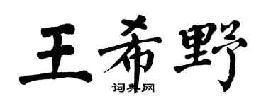 翁闿运王希野楷书个性签名怎么写