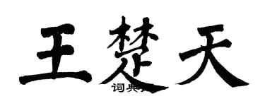 翁闿运王楚天楷书个性签名怎么写