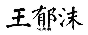 翁闿运王郁沫楷书个性签名怎么写