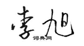 骆恒光李旭草书个性签名怎么写