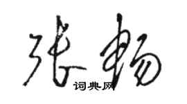 骆恒光张畅草书个性签名怎么写
