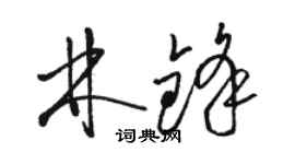 骆恒光林锋草书个性签名怎么写