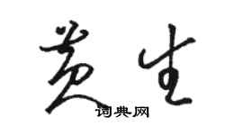 骆恒光黄生草书个性签名怎么写