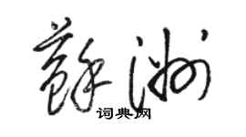 骆恒光苏洲草书个性签名怎么写