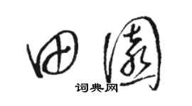 骆恒光田园草书个性签名怎么写
