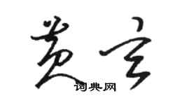 骆恒光黄玄草书个性签名怎么写