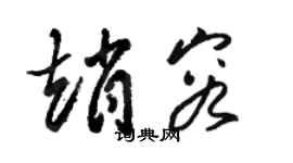 骆恒光赵容草书个性签名怎么写