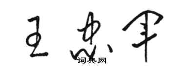 骆恒光王忠军草书个性签名怎么写