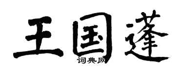 翁闿运王国蓬楷书个性签名怎么写