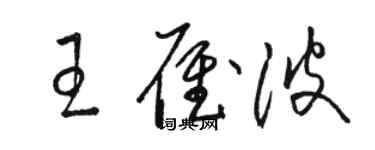 骆恒光王雁波草书个性签名怎么写