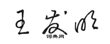 骆恒光王发明草书个性签名怎么写