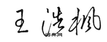 骆恒光王浩枫草书个性签名怎么写