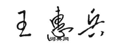骆恒光王惠兵草书个性签名怎么写